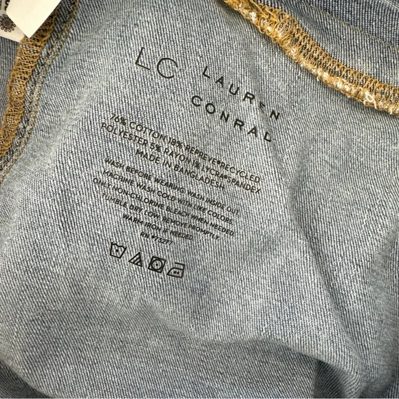 LC Lauren Conrad High Rise Wide Leg Light Blue Jeans - Picture 6 of 6